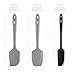 DI ORO Jar Spatula Silicone - Jar Scraper Long Handle for Cooking & Baking - Heat-Resistant Silicone Kitchen Spatula for Cake & Spreading - Nonstick Cookware Safe Utensil - Dishwasher Safe (Black)