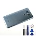 BSDTECH for G6 Back Glass Cover,Waterproof Battery Door Cove+Camera Lens Cover/Fingerprint with Tape Parts Replacement for LG G6 H871 H872 US997 VS998 LS993 (Ice Platinum)
