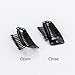 Dreamlover 30 Pack Black Stainless Steel Wig Clips, 10 Teeth Snap Combs Clips with Rubber for Hair Extensionthumb 3
