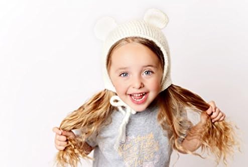 Harper Bear Mohair Bonnet Cream
