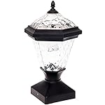 Greenlighting Adonia Solar Post Cap Light for 4 x 4 Nominal Wood Posts (Black)