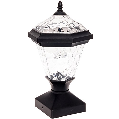 Greenlighting Adonia Solar Post Cap Light for 4 x 4 Nominal Wood Posts (Black)