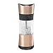 COLE & MASON Horsham Copper Salt Grinder - Acrylic Upside Down Mill Includes Precision Mechanism and Premium Sea Salt