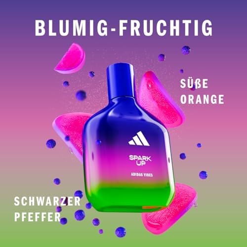 Vibes Spark Up Eau de Parfum, langanhaltender, belebender Unisex-Duft mit natürlichen ätherischen Ölen, 100ml