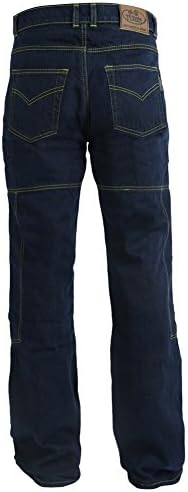 Mens Blue Denim Dupont 280GSM Kevlar Motorbike Jeans With CE Armour