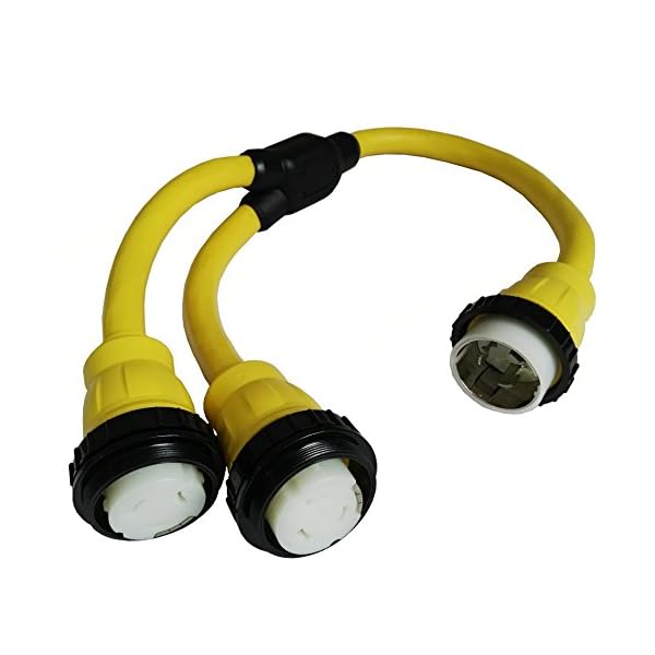 Parkworld-692057-Marine-50-AMP-Shore-Power-1-to-2-Y-Adatper-SS2-50P-Male-Plug-to-SS2-50R-Female-2EA-connector Parkworld-692057-Marine-50-AMP-Shore-Power-1-to-2-Y-Adatper-SS2-50P-Male-Plug-to-SS2-50R-Female-2EA-connector