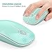 Jelly Comb 2.4G Slim Wireless Mouse with Nano Receiver, Less Noise, Portable Mobile Optical Mice for Notebook, PC, Laptop, Computer, MacBook MS001 (Powder Blue and White)