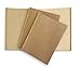 Kraft Pocket Traveler's Notebook Journal Paper Refills 3 Pack Brown Craft Inserts for Small Passport Refillable Leather Travel Journals - 5 x 3.65. Soft Cover Thick Spare Grid Paper TN Travel Diary