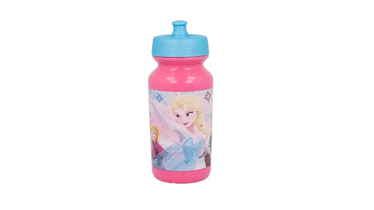 ALMACENESADAN 2037 Frozen iridescent aqua push-up sport bottle; capacity 340 ml; plastic product; BPA free