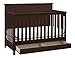 Storkcraft Davenport 5-in-1 Convertible Crib with Drawer Espresso, Fixed Side Crib, Solid Pine and Wood Product Construction, Converts to Toddler Bed Day Bed or Full Bed (Mattress Not Included)