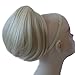 PRETTYSHOP BUN Up Do Hair Piece Hair Ribbon Ponytail Extensions Draw String Scrunchy Scrunchie Wavy Messy Platinumblond # 613A H413