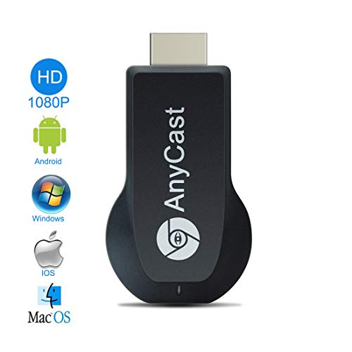 Anycast Wifi Display Dongle Wireless HDMI Dongle WiFi Display Adapter 1080P Screen Mirror dongle Streaming Media Player Airplay Dongle Digital AV to HDMI Connector for IOS Android Projector TV MAC OSX