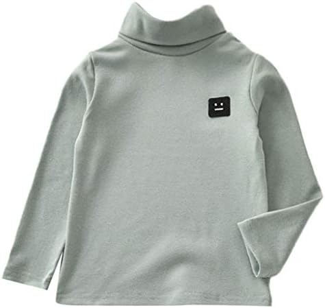 Zerototens Kids Plain T-Shirt,1-5 Years Old Toddler Infant Baby Boys Girls Long Sleeve Turtleneck Sweatshirt Tops Children Basic Tee Casual Warm Outfit Clothes