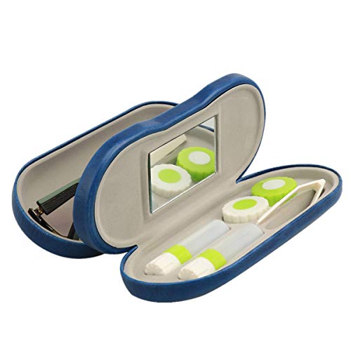 PG6 FF1 Double Sided 2 in 1 Dual Glasses and Contacts Case, Blue, One Size