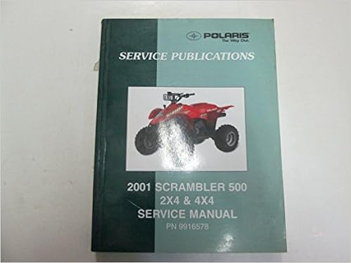 01 Polaris Scrambler 500 2x4 4x4 Service Manual Minor Wear Factory Oem Deal 01 Polaris Amazon Com Books