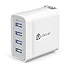 iClever USB Wall Charger, 40W 4-Port Charging Station, Multi-Port Travel Charger for iPhone 11 Pro/Xs/Xs Max/Xr/X/8/7/6/Plus, iPad Pro/Air/Min 4/3, Galaxy/Note/Edge, LG, Nexus, HTC, and More