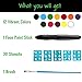 Mosaiz Face Makeup, Face Paint Kit for Kids, 12 Colors Professional Face Painting Palette for Purim with 30 Stencils, Brush and Facepaint Crayon, Birthday Gift for Girls, Body Paint