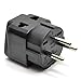OREI USA to Israel, Gaza, Palestine & More (Type H) Travel Adapter Plug - CE Certified - RoHS Compliant - 4 Pack - Black Color