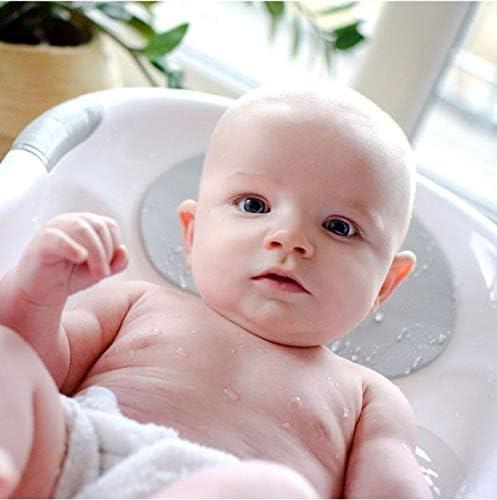 Nuby Baby Bath with Integrated Seat and Soft Headrest - White/Grey, 3+months, White Grey - Image 4