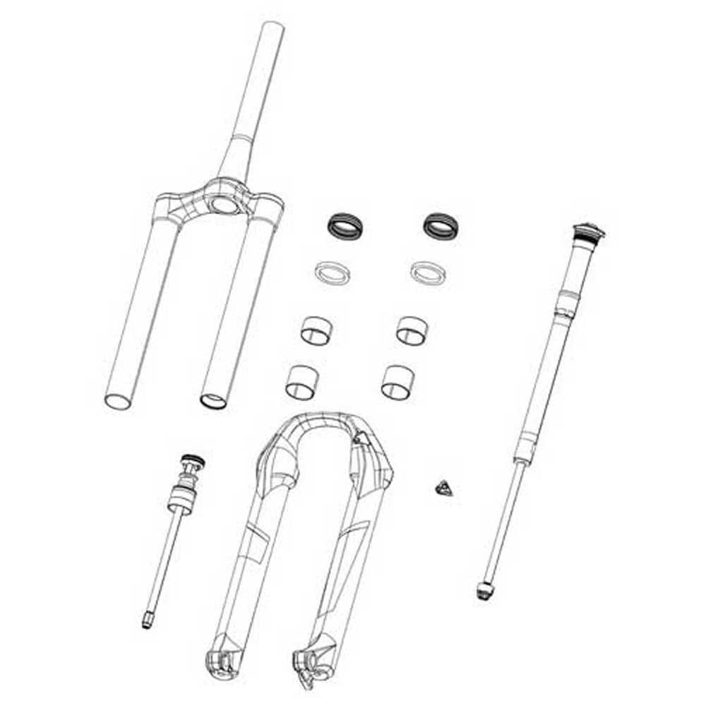 Rockshox Unisex Front Suspension Decal Kit 35mm Polar Grey My18 Pike/Lyrik/Yari/Domain/Revelation(2018+) Service Spare Part, Black, UK
