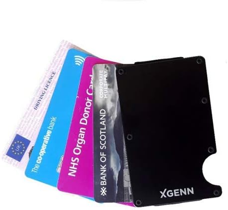 Metal Money Clip/Card Holder - RFID Blocking - Free Multi Tool - Slim Credit Card Pocket ID Holder by Xgenn – Ideal Gift