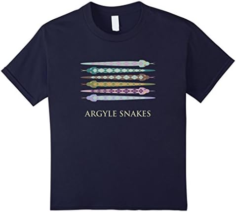 Kids Argyle Snakes Sweater Socks Scottish Diamond Pattern T-Shirt 8 Navy