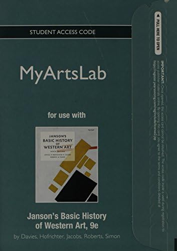 NEW MyArtsLab without Pearson eText -- Standalone Access Card -- for Janson's Basic History of Western Art (9th Edition)