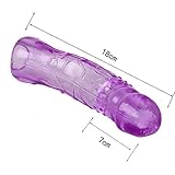NewMagicÂ® Condom Extender Crystal Soft Silicone Penis Extender Enlarger Sleeve Condom Sexual Delay Ejaculation Toy for Men (Lengthen 2.5-3.0inch) - Purple Color