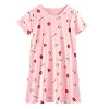 ABClothing Meisjes & Mama Bijpassende Jurk Katoen Korte & Lange Mouwen Nachtjapon 3-12 Jaar Wit Roze
