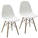Phoenix Home Kenitra Contemporary Side Chair with Maple-Wood Legs, Snow White, Set of 2