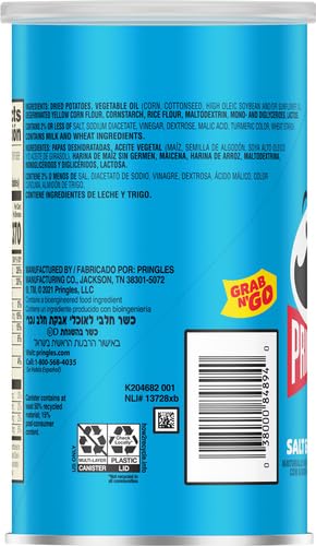 PRINGLES, SALT & VINEGAR, 2.5 OZ