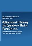 Image de Optimization in Planning and Operation of Electric Power Systems: Lecture Notes of the SVOR/ASRO Tutorial Thun, Switzerland, October 14–16, 1992