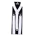 HDE Y-Back Suspenders for Men Clip On Adjustable Elastic 1