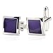 Fashion Purple Enamel Cufflinks for Men Gift Boxed By Digabi