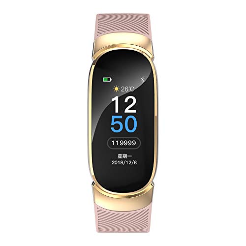 Sunward QW16 Smart Watch Sports Fitness Activity Heart Rate Tracker Blood Pressure Watch Fitness Tracker for Men Women Kids. (Rose Gold)