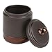 mDesign Metal Bathroom Vanity Canister Jar for Cotton Balls, Swabs, Cosmetic Pads - Two Tone Bronze