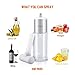 AMINNO Olive Oil and Vinegar Sprayer for Air Fryer Cooking BBQ and Salad, Glass Bottle, Air Pressure Clog-Free (White)