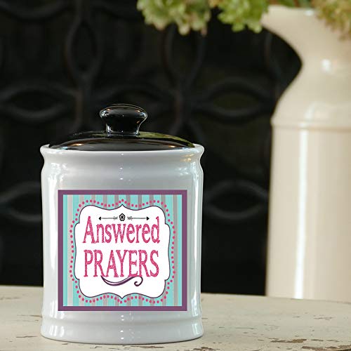 Cottage Creek Prayer Gifts Round Ceramic Answered Prayers Jar/Give to