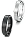 Tungary Jewelry Tungsten Carbide Rings for Men Women Wedding Engagement Band Promise Brushed 6mm Size 6-14 2 Pcs a Set