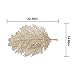 MLADEN Leaf Placemats,Stain Resistant WashableTable Mats,Non-Slip Place Mats Table Decoration Set of 4 (Gold)