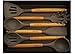 Kitchen utensil set - 6 piece nonstick Kitchen utensils set made from bamboo and silicone exclusive black giftbox - Only from KitchenSwede