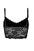 Bozzolo Women's Sheer Floral Lace Cropped Tank Top Bralette Adjustable Strap
