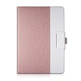Thankscase iPad 9.7 inch 2018 2017 Case, Rotating Case Smart Cover with Stand Build-in Wallet Pocket and Hand Strap for Apple iPad 6th Gen 5th Gen. (Rose Gold)