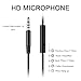 Wired Headphones with Mic for Computer Cell Phone Tablet Laptop MP3/4， Over Ear Earphones Earbuds for Kids Teens Adults Fashion Stereo Bass - Picun (Black)