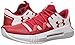Under Armour Women's UA Block City 2.0 Volleyball Shoe, Red (600)/White, 12 M US