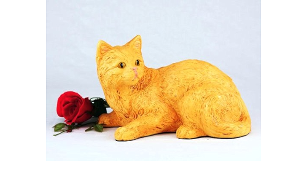 orange cat urn