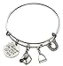 Infinity Collection Equestrian Horse Lover She Believed She Could So She Did Charm Bangle Bracelet, Horse Jewelry, for Women and Girls