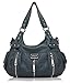 Scarleton Purses for Women Large Hobo Bags Washed Vegan Leather Shoulder Bag Satchel Tote Top Handle Handbags, H129207, Blue