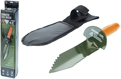 Metal Decting Edge Digger Shovel w/Case-Camping-Prospecting-Mining-Gardening-Backpacking