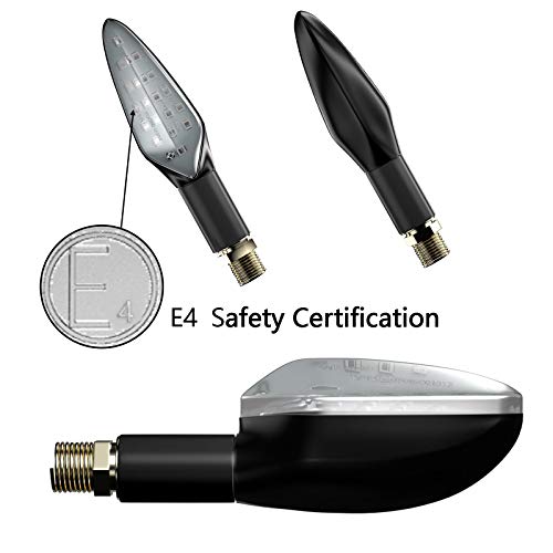 CCAUTOVIE Led-knipperlichten voor de motorfiets, E-gekeurd, universeel, dagrijlicht, motorfiets, knipperlicht, barnsteen… - Image 7